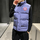 Men's Vest Casual Sleeveless Jacket Men Jacket Fall/Winter Jacket Men's Vest down Cotton Light Vest