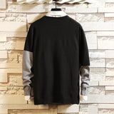 Winter Men's round Neck Loose Color Matching Pullover Sweater Large Size Fashion Casual Bottoming Shirt Men Pullover Sweaters