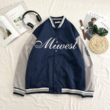 Varsity Jacket for Men Baseball Jackets Baseball Uniform Men Loose Retro Coat Jacket