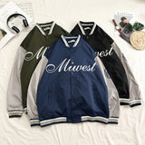 Varsity Jacket for Men Baseball Jackets Baseball Uniform Men Loose Retro Coat Jacket