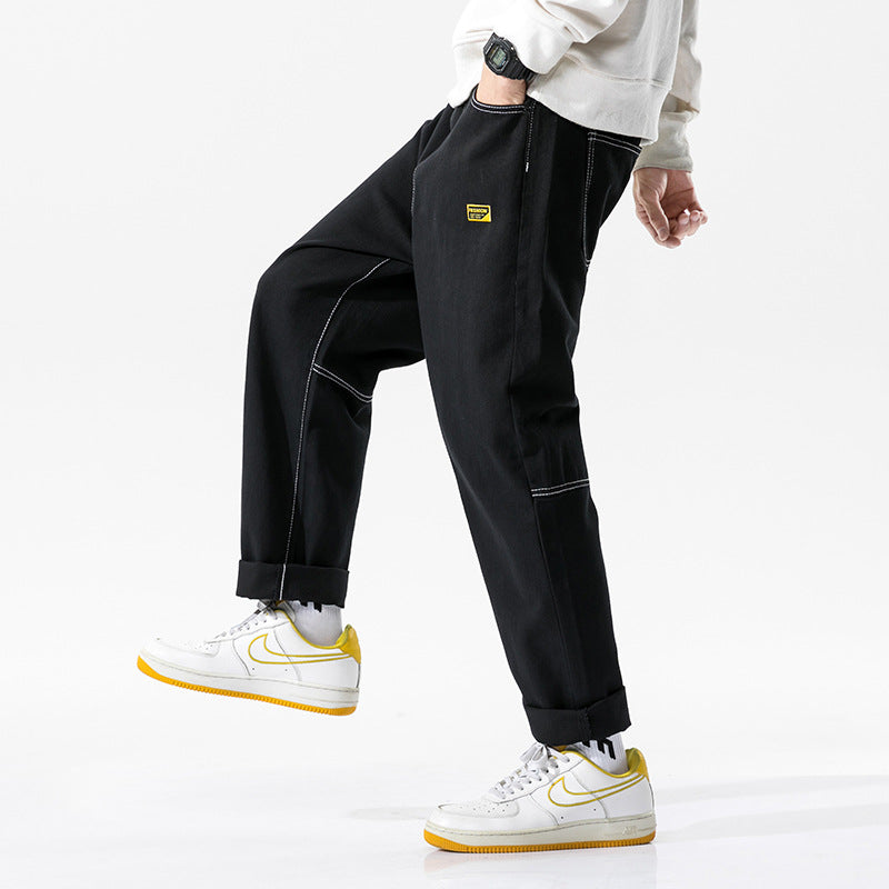 Men's Jeans Men's Straight plus Size Loose Retro Sports Jeans Casual Trousers Men Jeans