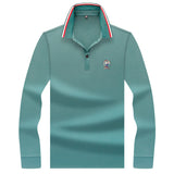 USPA Shirts Chuanqibaoluo Business Slim-Fit Long-Sleeved Embroidered Polo