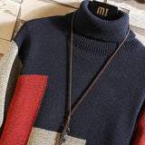Winter Loose High Collar Colored Pullover Sweater Large Size Fashion Trendy Casual Sweater Men Pullover Sweaters