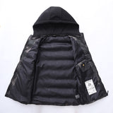 Men's Vest Casual Sleeveless Jacket Men Jacket plus Size Men's Camouflage Hooded Cotton-Padded Coat
