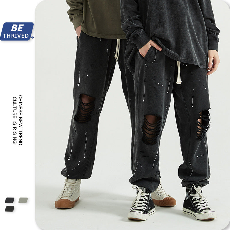 Men's Spring and Summer Sports Large Size Loose Casual Straight-Leg Men Pant