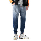 Men's Autumn Retro Large Size Sports Jeans Men's Loose Casual Trousers Men Jeans