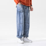 Men's Jeans Large Size Retro Sports Trousers Casual Pants Baggy Straight Trousers Men Jeans