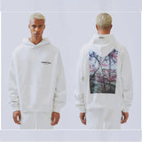Fog Hoodie Floral Sweatshirt Hoodie Male and Female Large Size Retro Sports fear of god essential