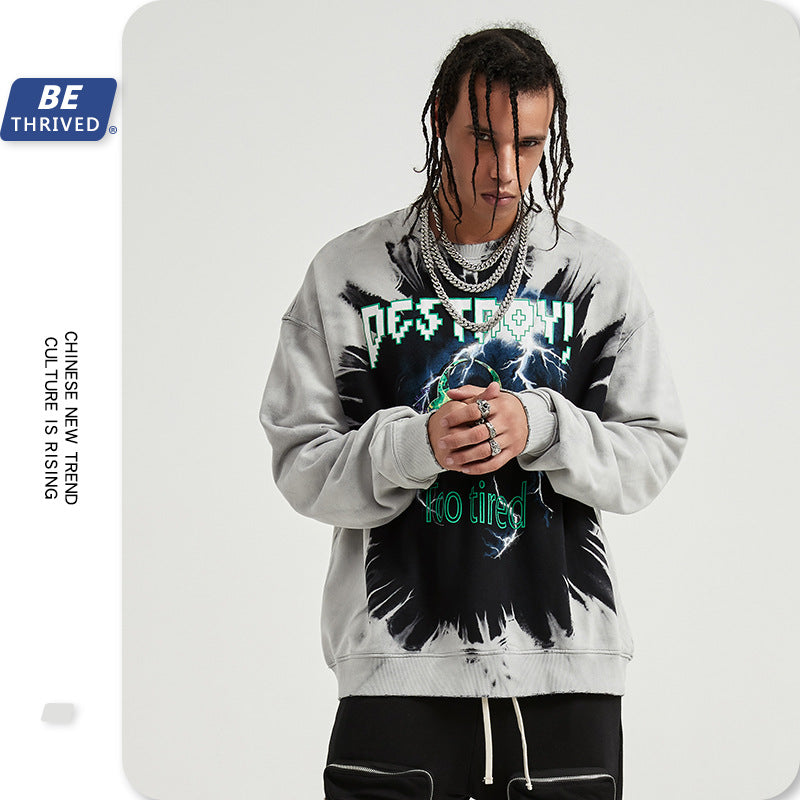 Men's Autumn and Winter plus Size Retro Sports Coat Men's Clothing Jacket Long-Sleeved Men Top