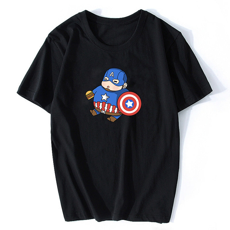 Captain America T Shirt Superhero Short Sleeve Cartoon T-shirt