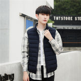 Doudoune Men's Stand Collar Vest Seamless Fabric down Jacket Vest plus Size Coat