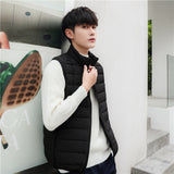 Doudoune Men's Stand Collar Vest Seamless Fabric down Jacket Vest plus Size Coat