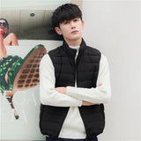 Doudoune Men's Stand Collar Vest Seamless Fabric down Jacket Vest plus Size Coat