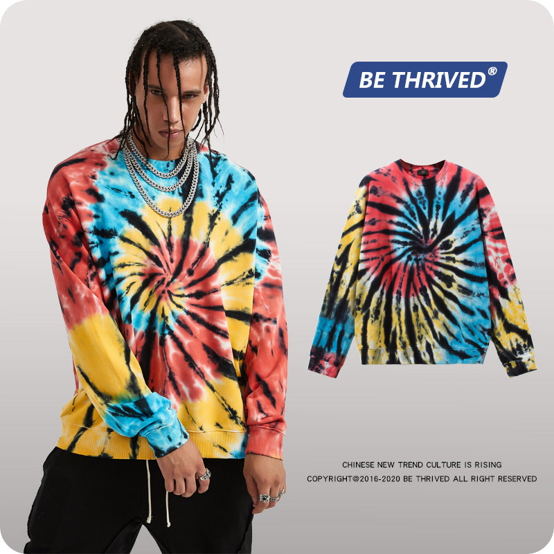 Men's Clothing Fall plus Size Retro Sports Men's Clothing Casual Sweatshirt Infmen Top