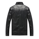 1970 East West Leather Jacket Men's Biker's Leather Jacket Fleece-Lined Harley Vintage Men's Stand Collar Leather Jacket