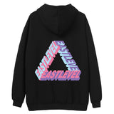 Palace Hoodie Autumn and Winter High Street Hooded Sweater Men's and Women's 3D Gradient Drop Shoulder Hooded