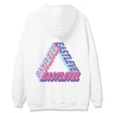 Palace Hoodie Autumn and Winter High Street Hooded Sweater Men's and Women's 3D Gradient Drop Shoulder Hooded