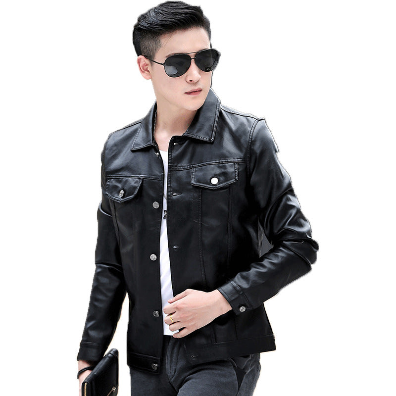 Autumn Men's Leather PU Leather Men's Coat Men's Pu Jacket