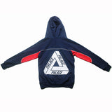 Palace Hoodie Autumn and Winter Hoodie Patchwork Contrast Color Cardigan Hoodie Cotton Terry Men's and Women's Coats