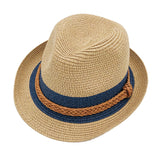 Fedora Hat Summer Hat Men's and Women's Sun Sun-Proof Vacation British Jazz Straw Hat