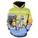 Rick and Morty  Pullover Hoodie Sweatshirts Men's Hooded Sweater Anime Print Casual and Comfortable Men's Clothing