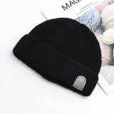 Women Beanies Autumn and Winter Knitted Hat Thick Warm Skullcap Woolen Cap