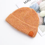 Women Beanies Autumn and Winter Knitted Hat Thick Warm Skullcap Woolen Cap