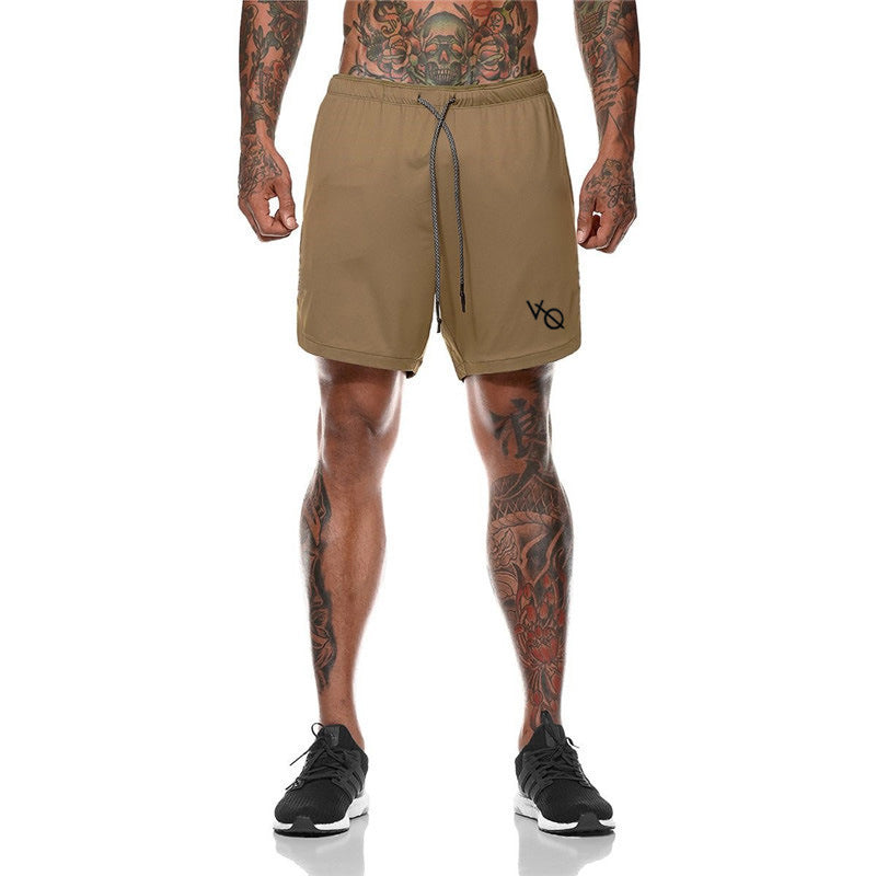 jogging shorts for men Fashion Men's Double-Layer Shorts Fitness Workout Sports Pants