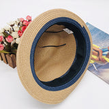Fedora Hat Summer Hat Men's and Women's Sun Sun-Proof Vacation British Jazz Straw Hat