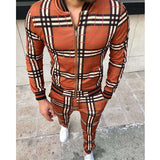 Men Tracksuit Set Jogging Suits Mens Men's Casual Sports Suit Autumn Thin Section Zipper Coat Trousers