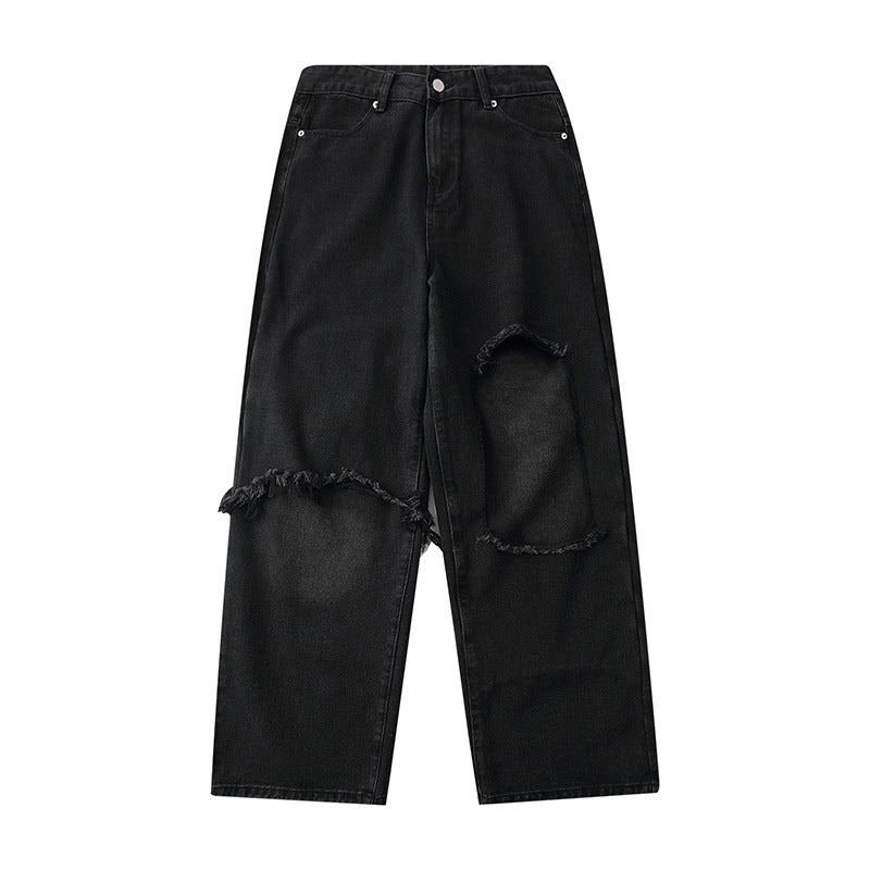 Jeans Men's Hip Hop plus Size Retro Sports Trousers Straight Men's Men Denim Pants