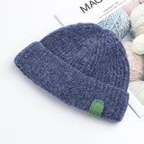 Women Beanies Autumn and Winter Knitted Hat Thick Warm Skullcap Woolen Cap