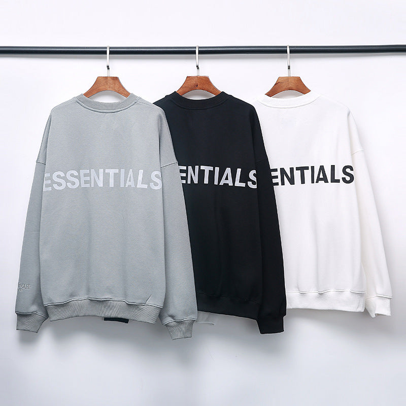Fog Sweatshirt Duplex LightReflecting Hoodie Pullover Velvet Padded Bottoming Shirt Men and Women fear of god