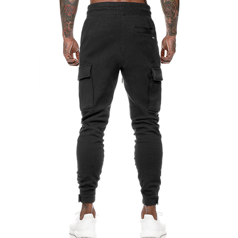 Spring and Autumn Solid Color plus Size Retro Sports Trousers Casual Pants Trousers Men's Sports Pant