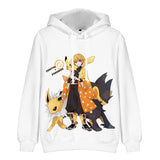 Demon Slayer Hoodie Sweatshirts Anime Casual Pullover Anime Print Hoodie Coat Top