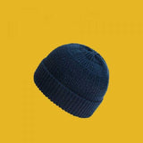 Mens Beanies Autumn and Winter Knitting Skullcap Men's and Women's Beanie Hat Yellow Wool Hat