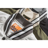 Varsity Jacket For Men Baseball Jackets Letter Splicing Loose Jacket Male