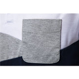 Men Shirt Fashion Slim Fit Shirt Short Sleeve Sleeve Shirt Large Size Casual Top Summer New Men's Fashion Triangle Color Block Short Sleeve Casual Polo Collar T-shirt Polo Shirt