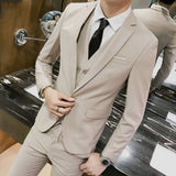 Burgundy Suit Leisure Suit Men's Spring and Autumn Formal Suit Jacket Pants