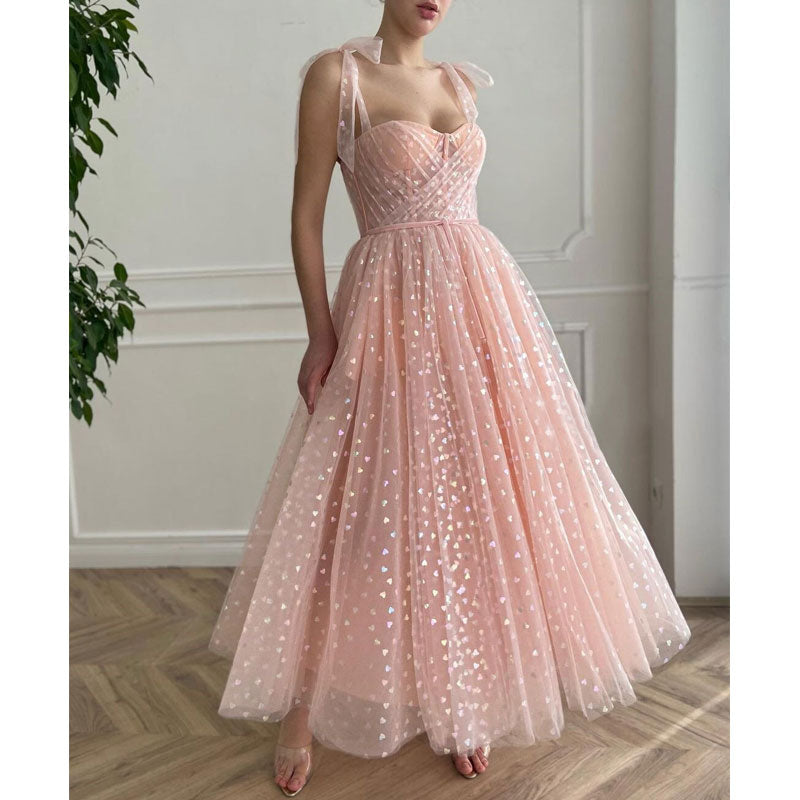 Bohemian Chic Wedding Dress Sleeveless Strap Dress Fresh