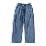 Solid Color Jeans Men's plus Size Retro Sports Trousers Loose Trousers Men's Clothing Men Denim Pants