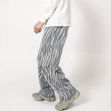 Zebra Print Full Printed Jeans Men's plus Size Retro Sports Trousers Baggy Straight Trousers Men Denim Pants