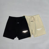 Fog Short Summer European and American High Street Fashion Brand Embroidery Double Line Letter Embroidery Reflective Casual Shorts fear of god