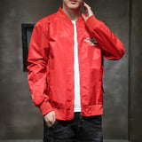 Veste Homme Mi Saison Men's Autumn Men's Embroidery Jacket Fashion Stand Collar Baseball Uniform Retro Coat