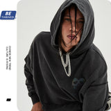 Men's Autumn and Winter Large Size Loose Retro Sports Hooded Sweater Men's Men's Top