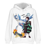 Demon Slayer Hoodie Sweatshirts Anime Casual Pullover Anime Print Hoodie Coat Top