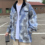 Veste Homme Mi Saison Autumn Tie-Dyed Men's Coat Men's Spring and Autumn Clothes