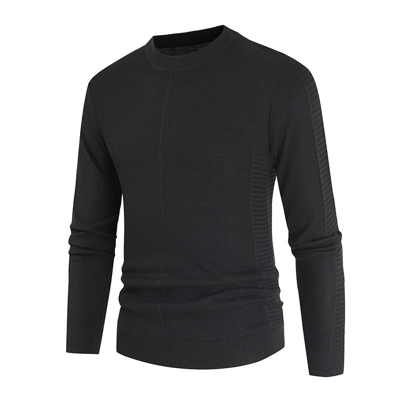 Winter Men's round Neck Solid Color Pullover Sweater Knitwear Large Size Fashion Trend Casual Bottoming Shirt Men Pullover Sweaters
