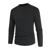 Winter Men's round Neck Solid Color Pullover Sweater Knitwear Large Size Fashion Trend Casual Bottoming Shirt Men Pullover Sweaters