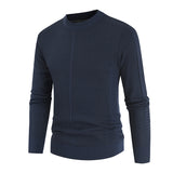 Winter Men's round Neck Solid Color Pullover Sweater Knitwear Large Size Fashion Trend Casual Bottoming Shirt Men Pullover Sweaters